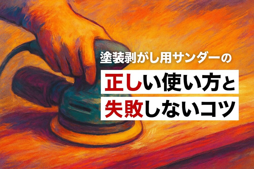 塗装剥がし用サンダーの正しい使い方と失敗しないコツ