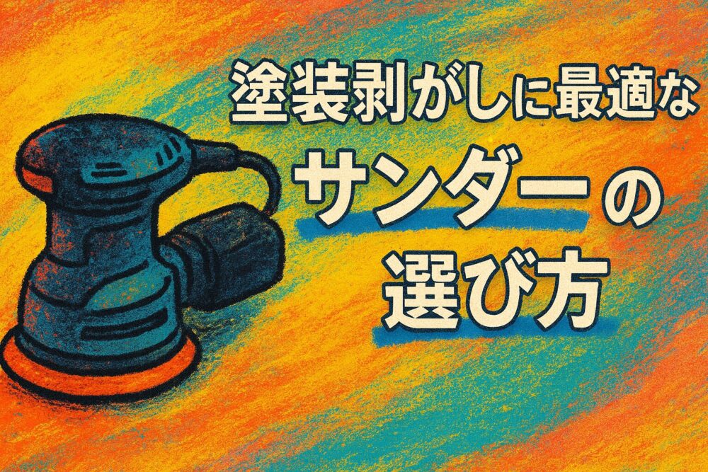 塗装剥がしに最適なサンダーの選び方
