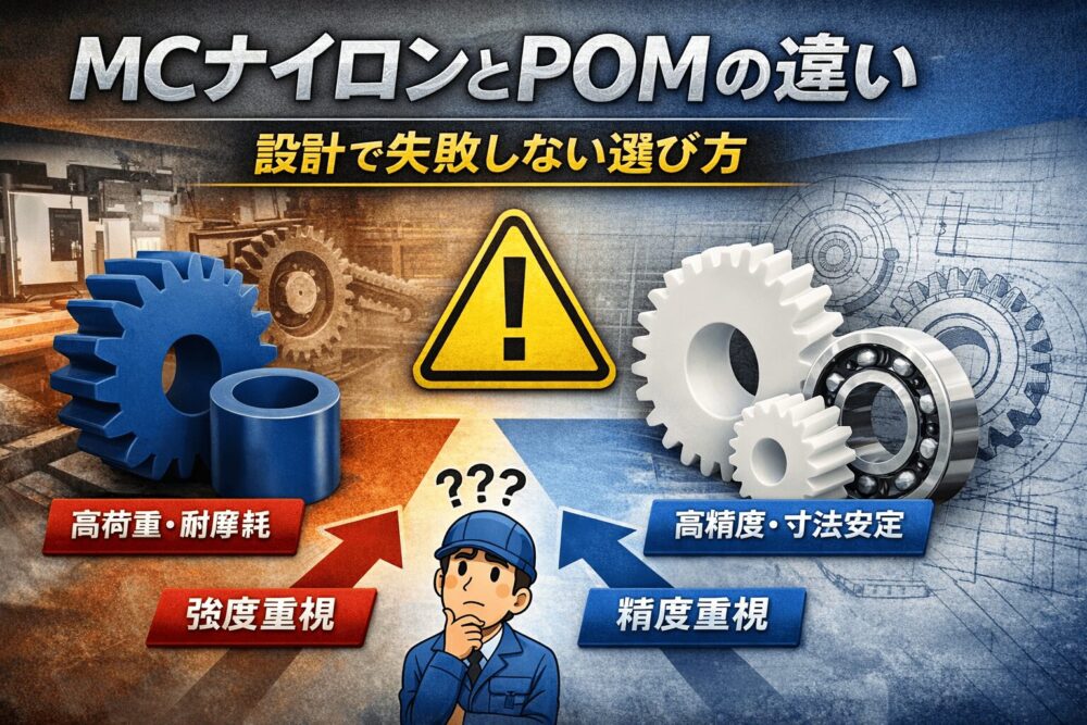MCナイロンとPOMの違い｜設計で失敗しない選び方