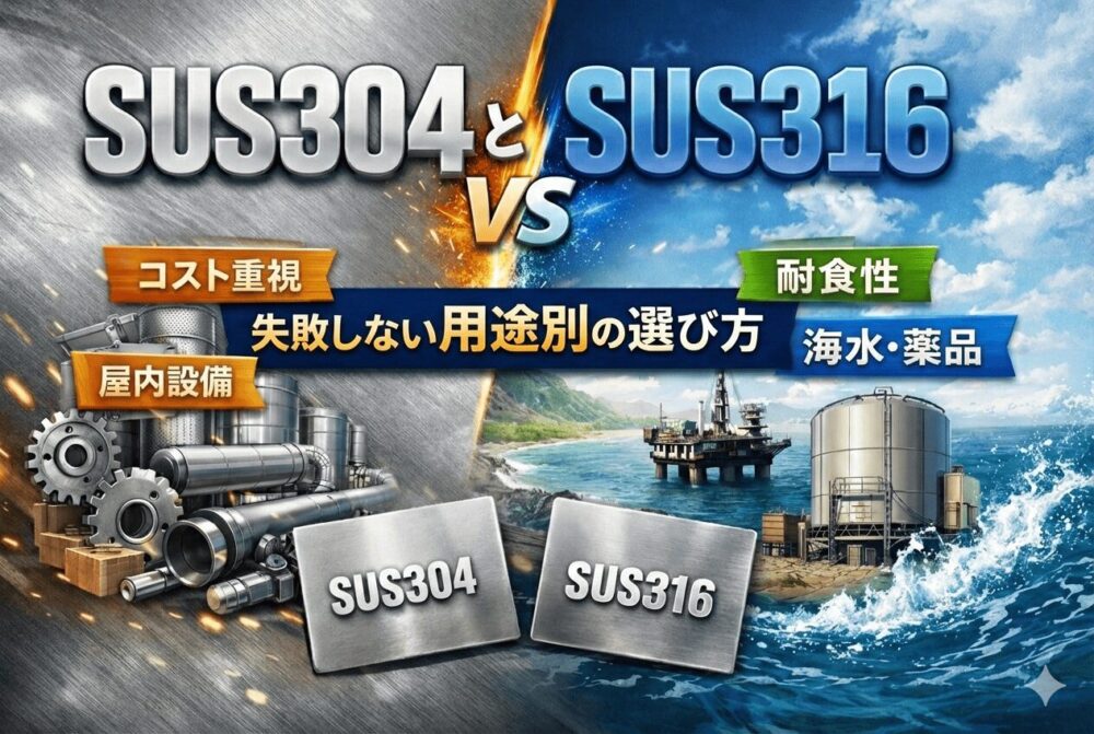 SUS304とSUS316の違い｜失敗しない用途別の選び方