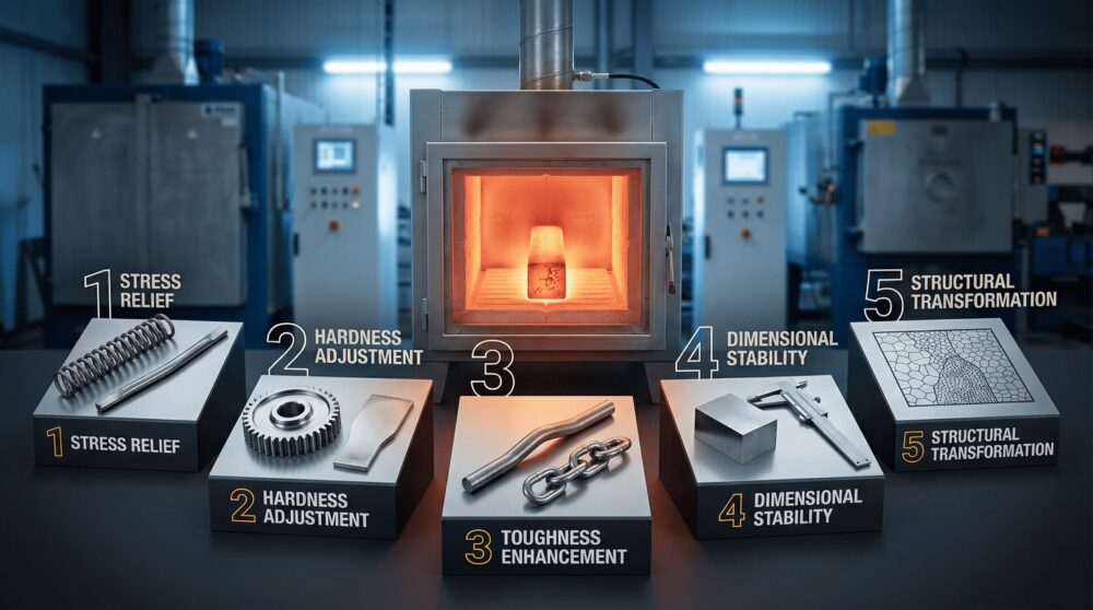 焼き戻しの5つの重要な目的|なぜこの工程が必要なのか?