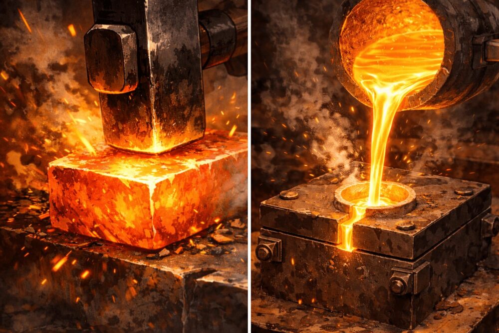 鉄を叩く=鍛造とは何か?鋳造との決定的な違い