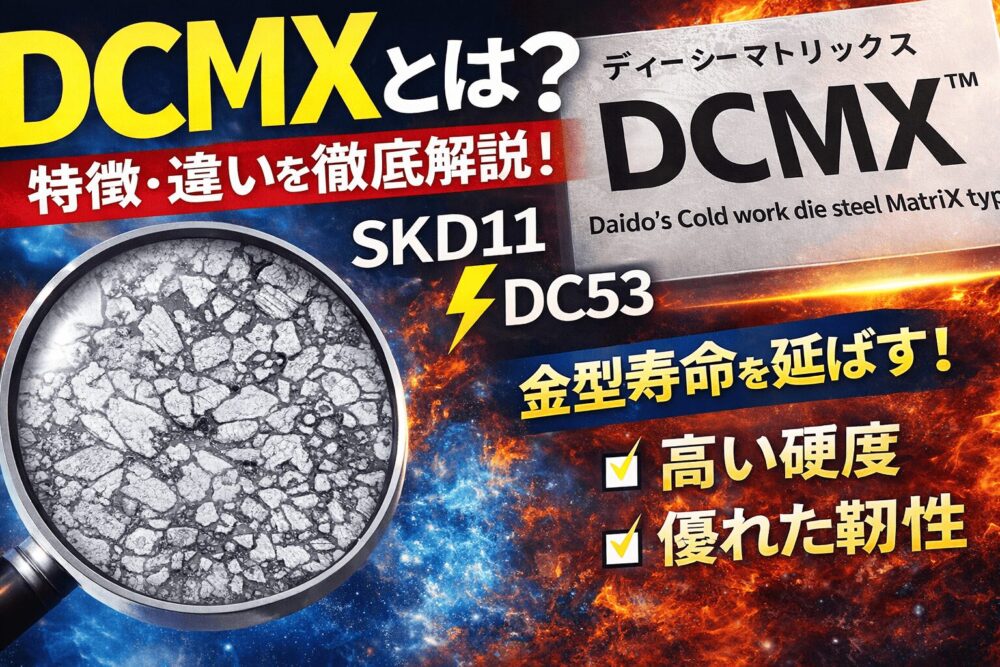 DCMX材質とは？硬度・特徴・SKD11との違いを金型用途で解説