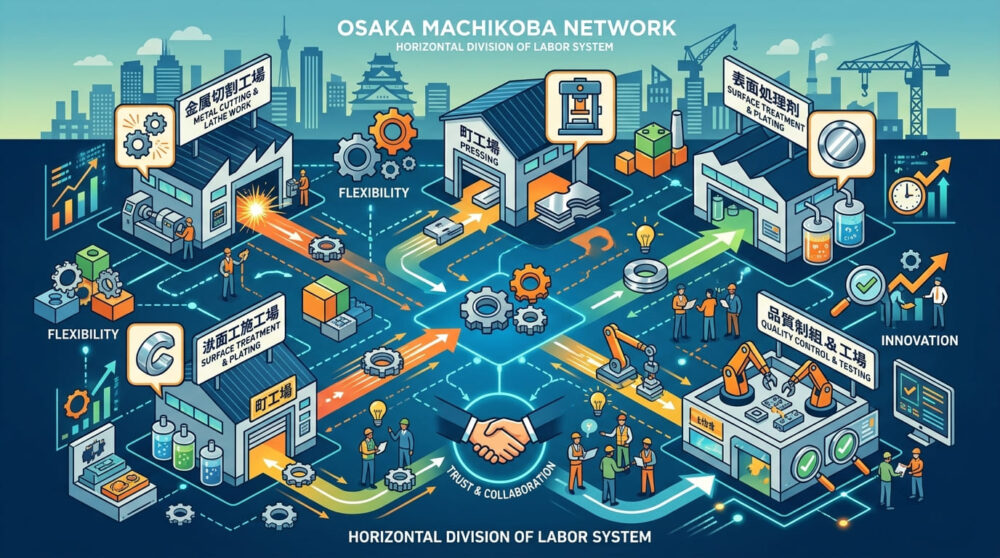 大阪に町工場が多い理由|独自の「水平分業」システムの強み